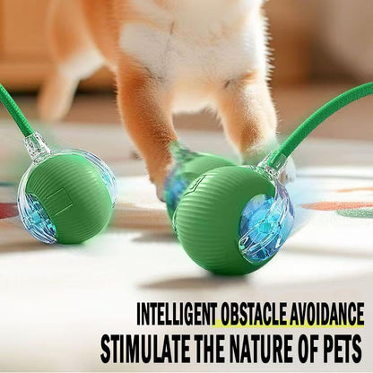 ROZINO Interactive Dog&Cat Toys 2025 Upgraded Durable USB Rechargeable Automatic Rolling Ball with Obstacle Avoidance Technology for Small Medium Large Pets